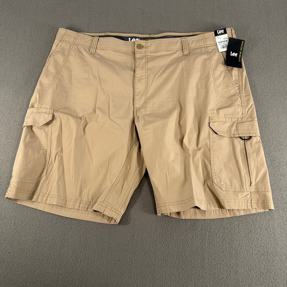 Lee Extreme Motion Cargo Shorts Mens Size 46 Nomad Khaki 102287029